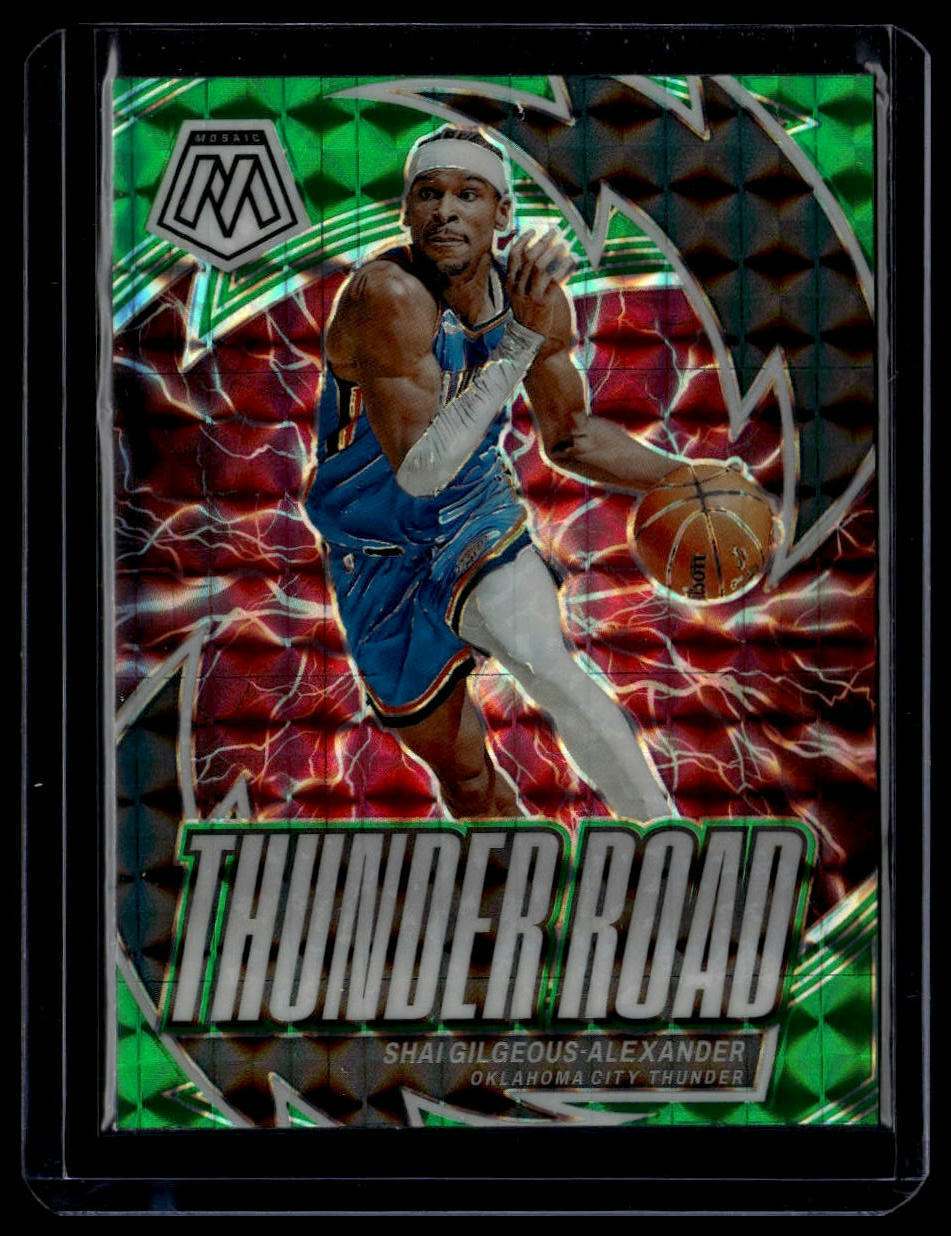 2023-24 Panini Mosaic #4 Shai Gilgeous-Alexander Thunder Road Mosaic Green