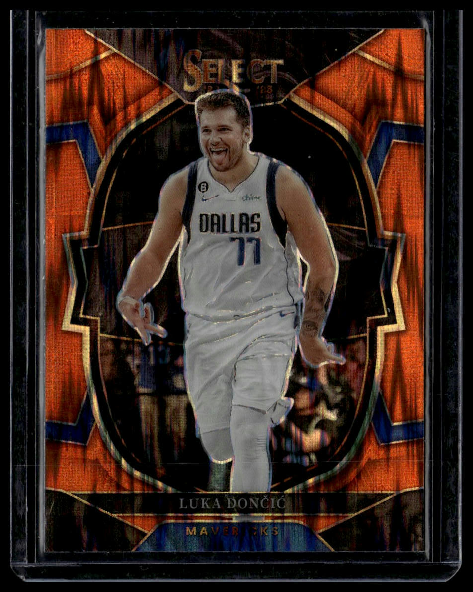 2022-23 Panini Select #51 Luka Doncic Orange Flash Prizms