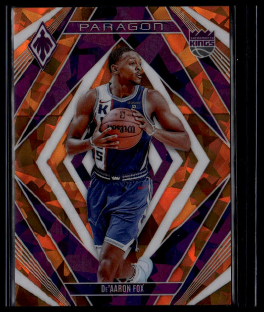 2023-24 Panini Phoenix #19 De'Aaron Fox Paragon Phoenix Orange Ice #/249