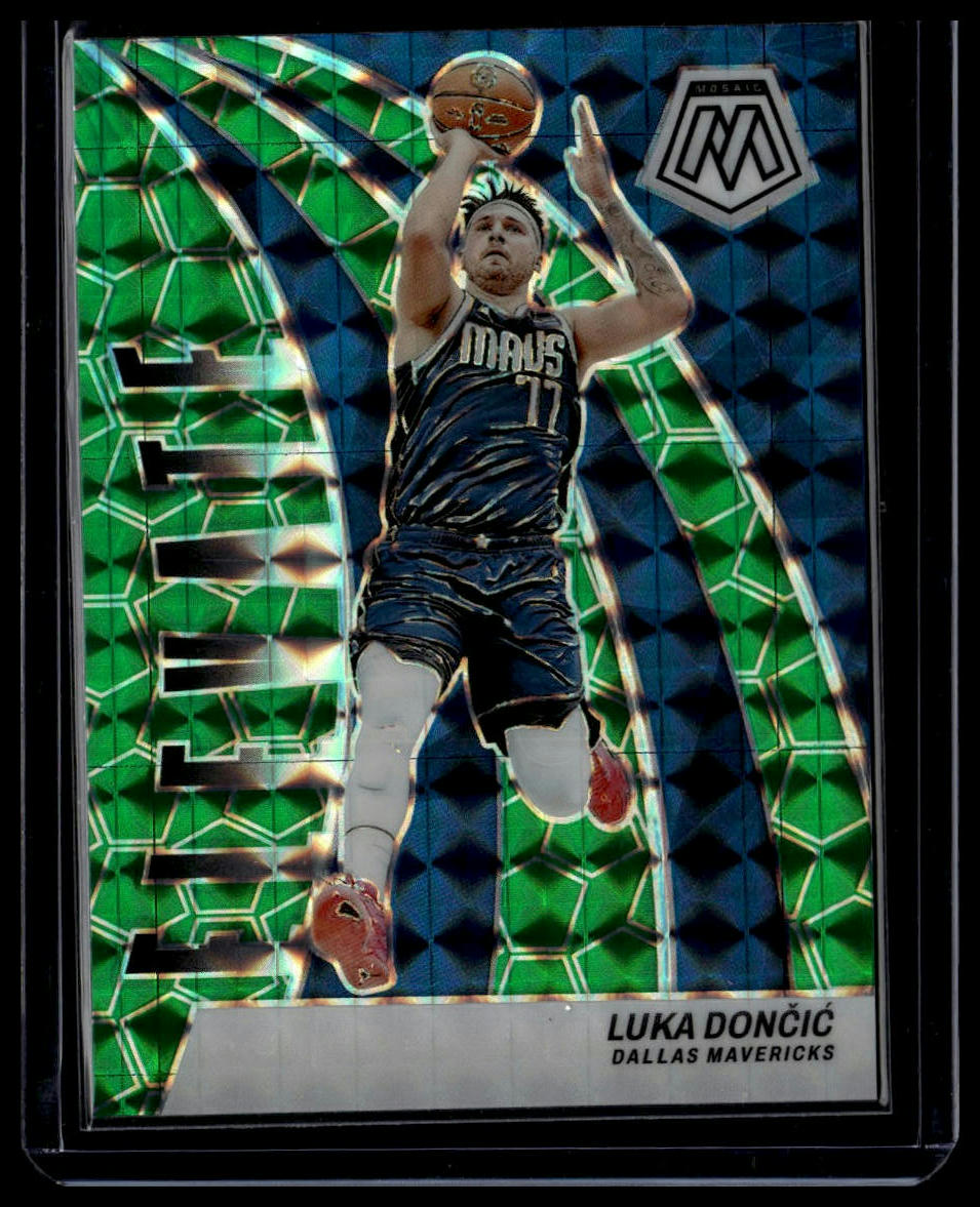 2023-24 Panini Mosaic #2 Luka Doncic Elevate Mosaic Green