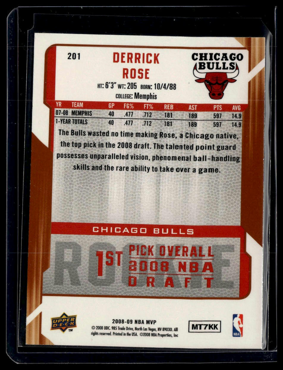 2008-09 Upper Deck MVP #201 Derrick Rose