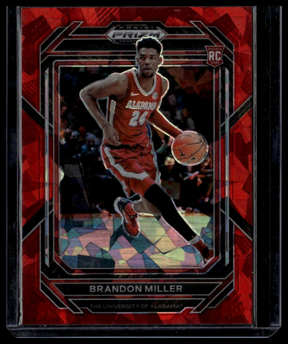 2023 Panini Prizm Draft Picks #63 Brandon Miller Red Ice