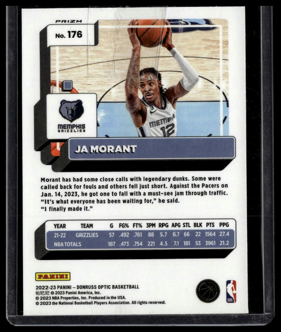 2022-23 Donruss Optic #176 Ja Morant Fast Break Holo