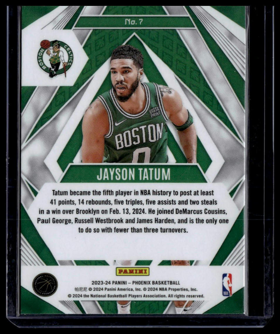 2023-24 Panini Phoenix #7 Jayson Tatum Paragon Phoenix Blue Ice