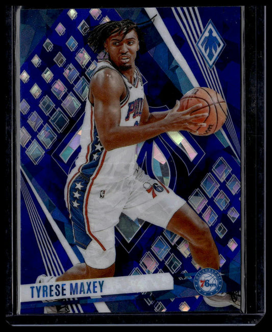 2023-24 Panini Phoenix #114 Tyrese Maxey Phoenix Blue Ice