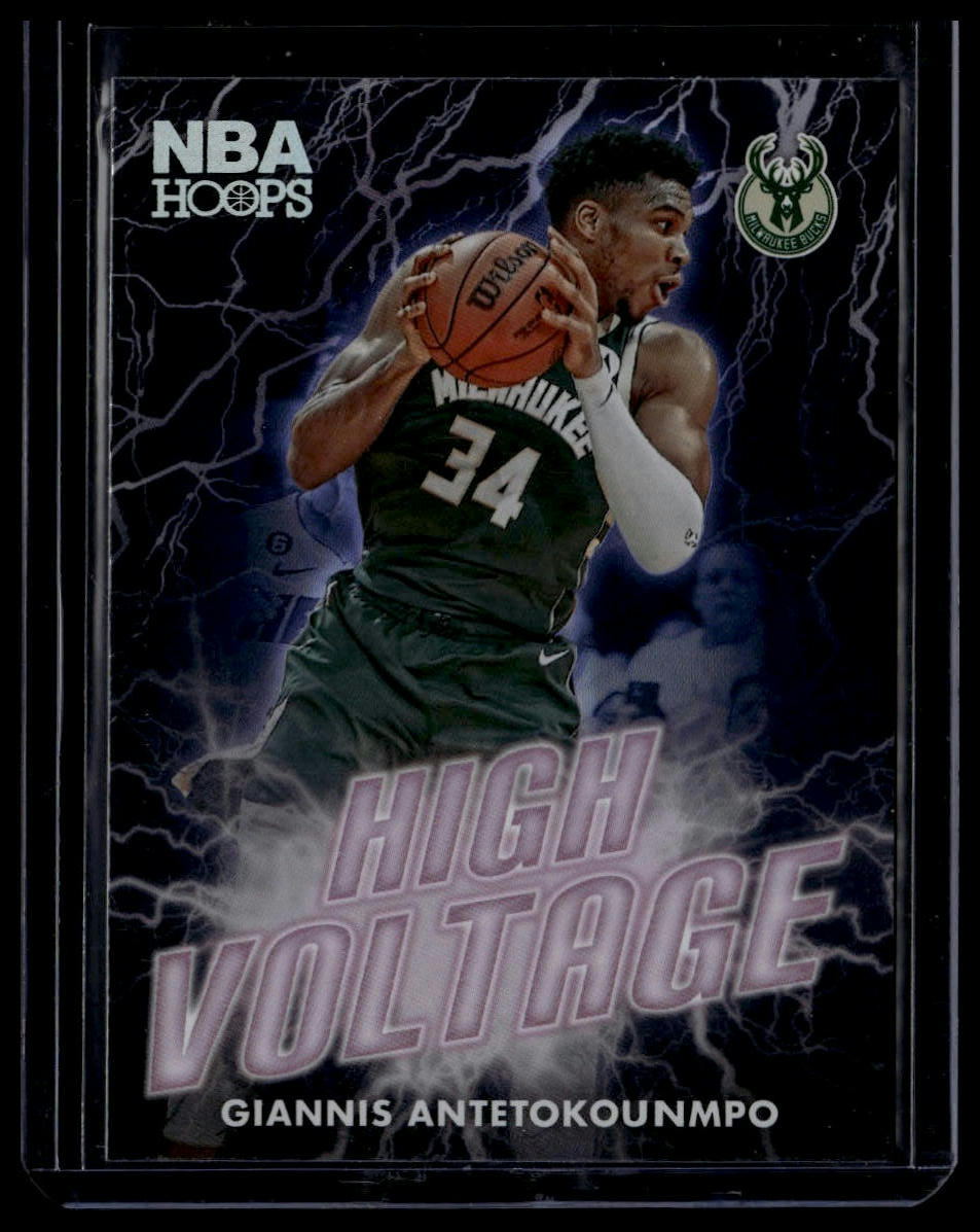 2023-24 Hoops #13 Giannis Antetokounmpo High Voltage