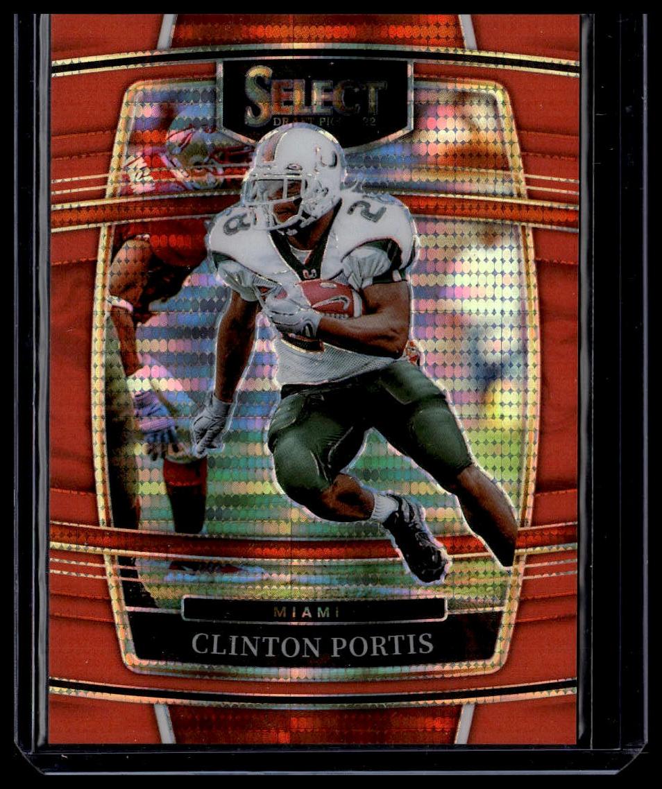 2022 Panini Select Draft Picks #72 Clinton Portis Neon Orange Pulsar Prizm #/26