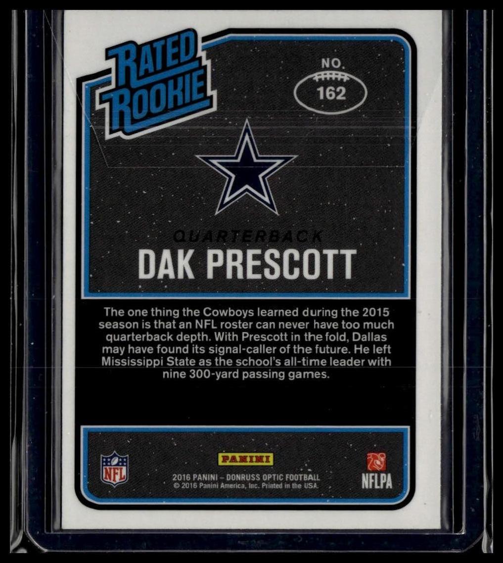 2016 Donruss Optic #162 Dak Prescott Red and Yellow