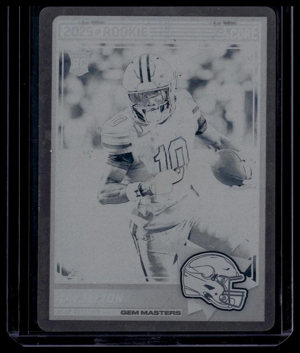 2025 Score #60 Tai Felton Printing Plates Black #/1