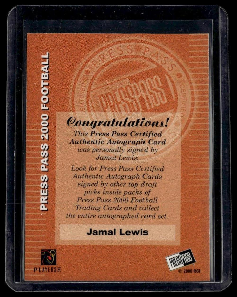 2000 Press Pass #NNO Jamal Lewis Authentics