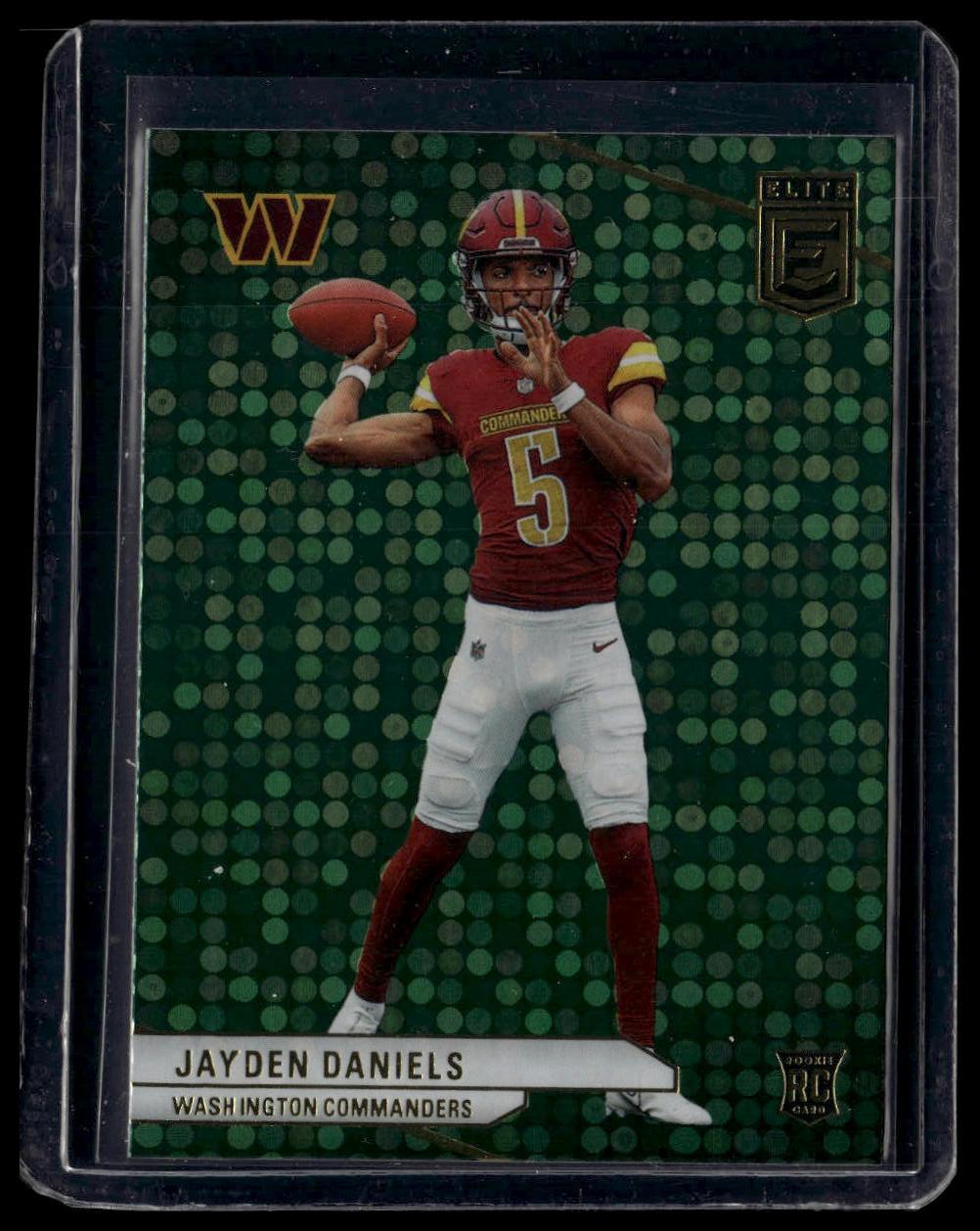 2024 Donruss Elite #165 Jayden Daniels Green Disco
