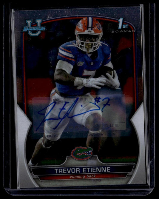 2022 Bowman University Chrome #69 Trevor Etienne Prospect Autographs