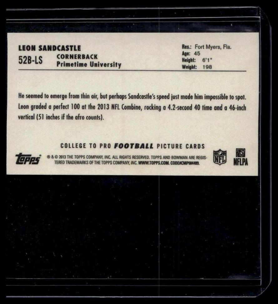 2013 Bowman #52B-LS Leon Sandcastle Mini