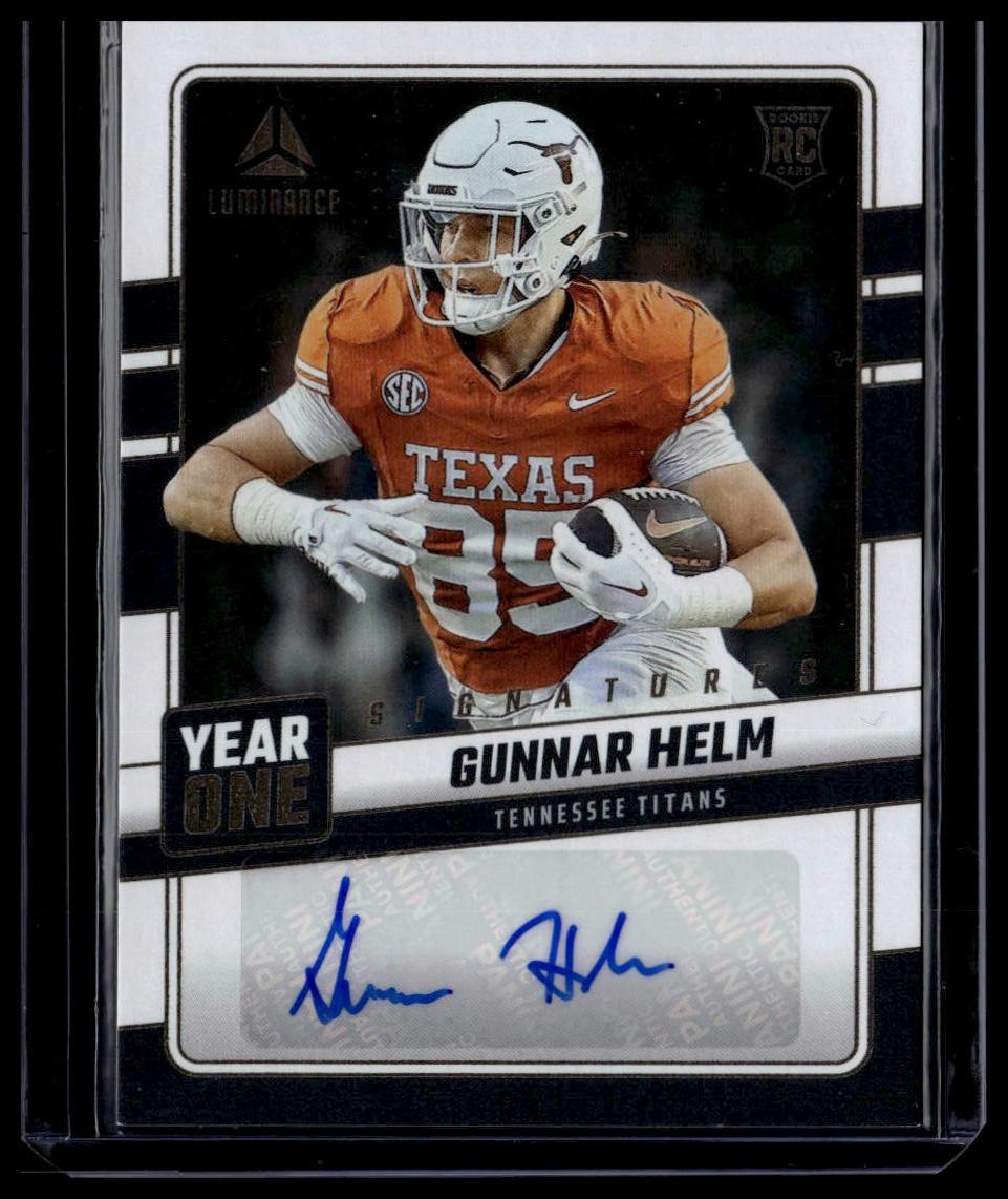 2025 Panini Luminance #YOS-GHN Gunnar Helm Year One Signatures RPS