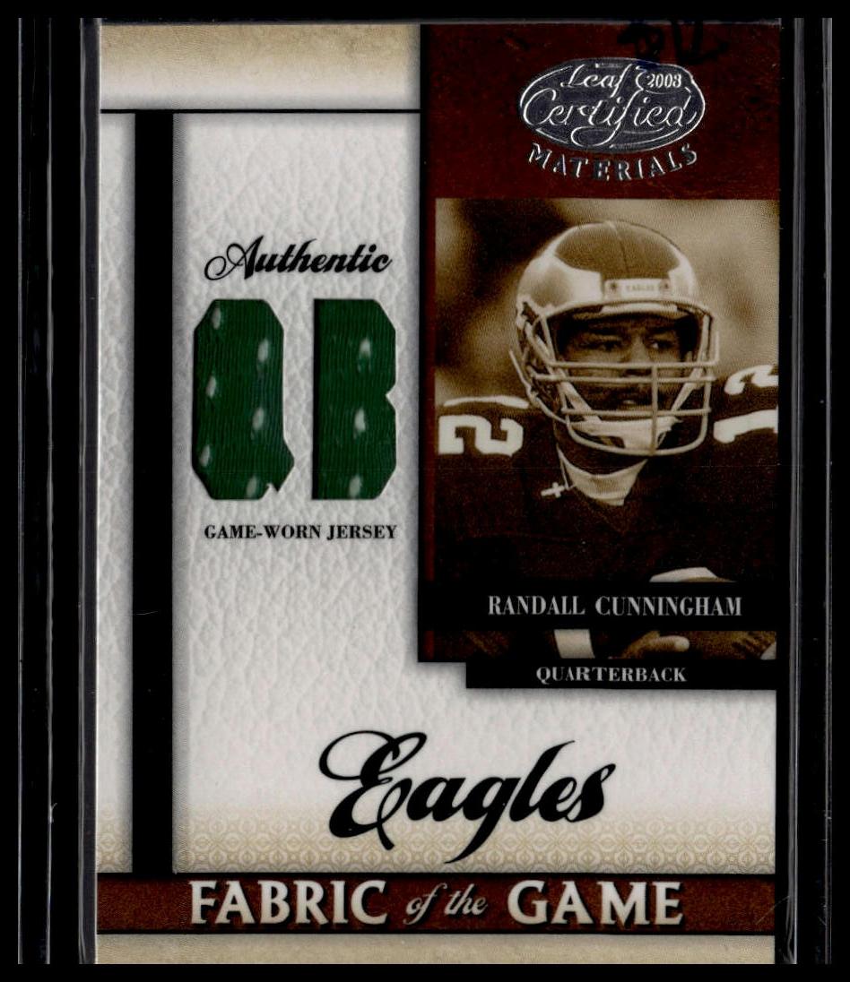 2008 Leaf Certified Materials Randall Cunningham Fabric of the Game Position /50