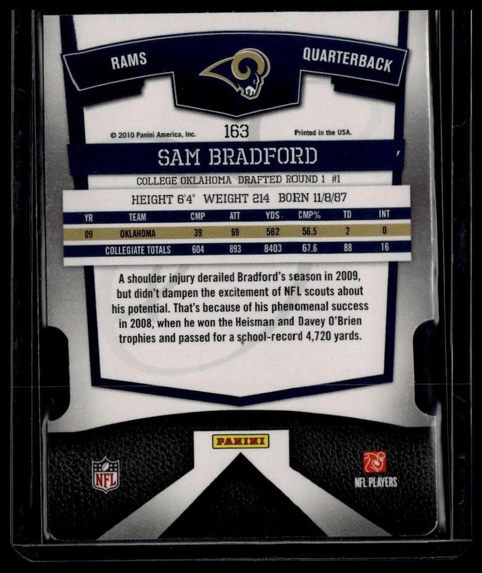 2010 Donruss Elite #163 Sam Bradford Status #/86