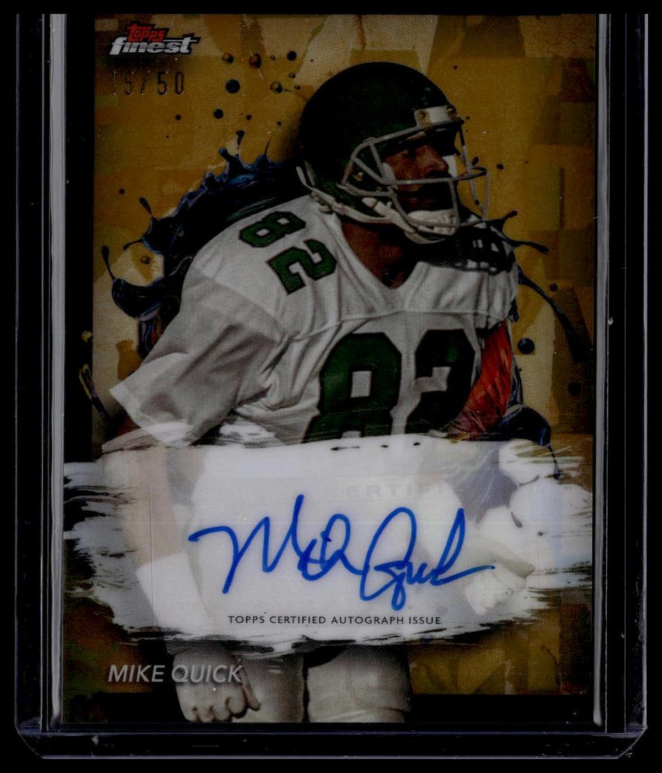 2024 Finest #FA-MQ Mike Quick Finest Autographs Gold Refractor #/50