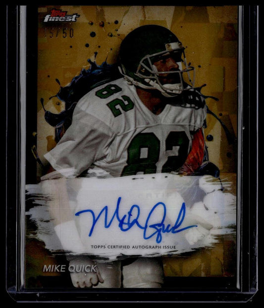 2024 Finest #FA-MQ Mike Quick Finest Autographs Gold Refractor #/50