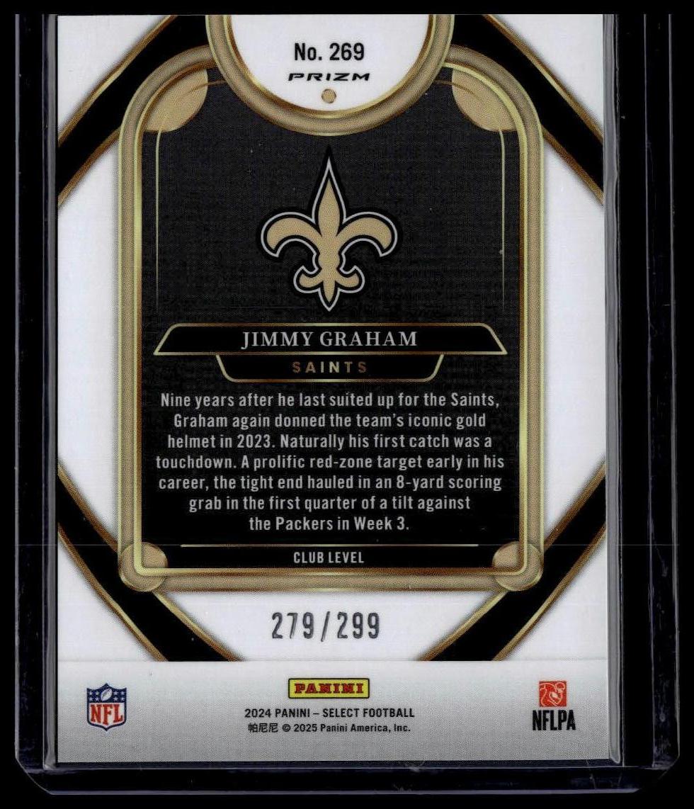 2024 Panini Select #269 Jimmy Graham Copper Prizm Shock #/299