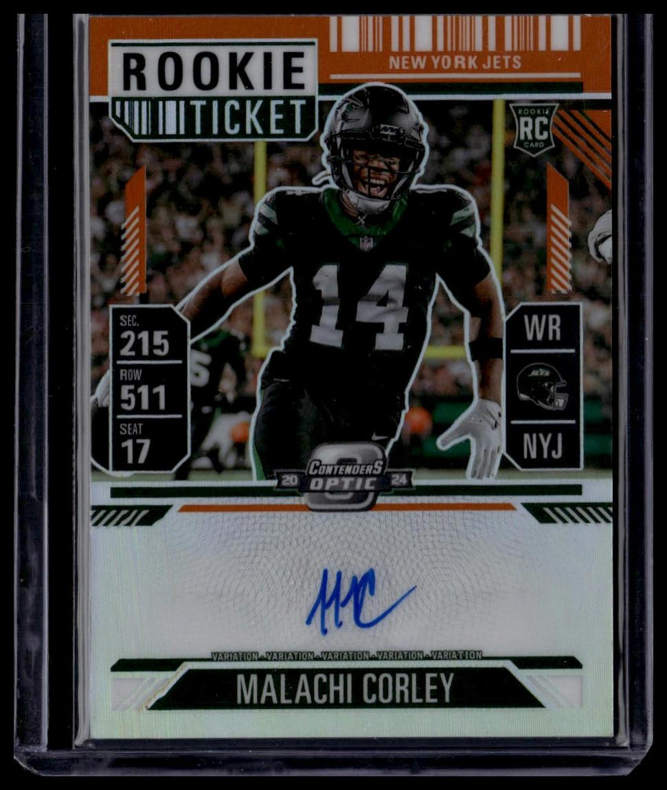 2024 Panini Contenders Optic #111b Malachi Corley Orange #/35