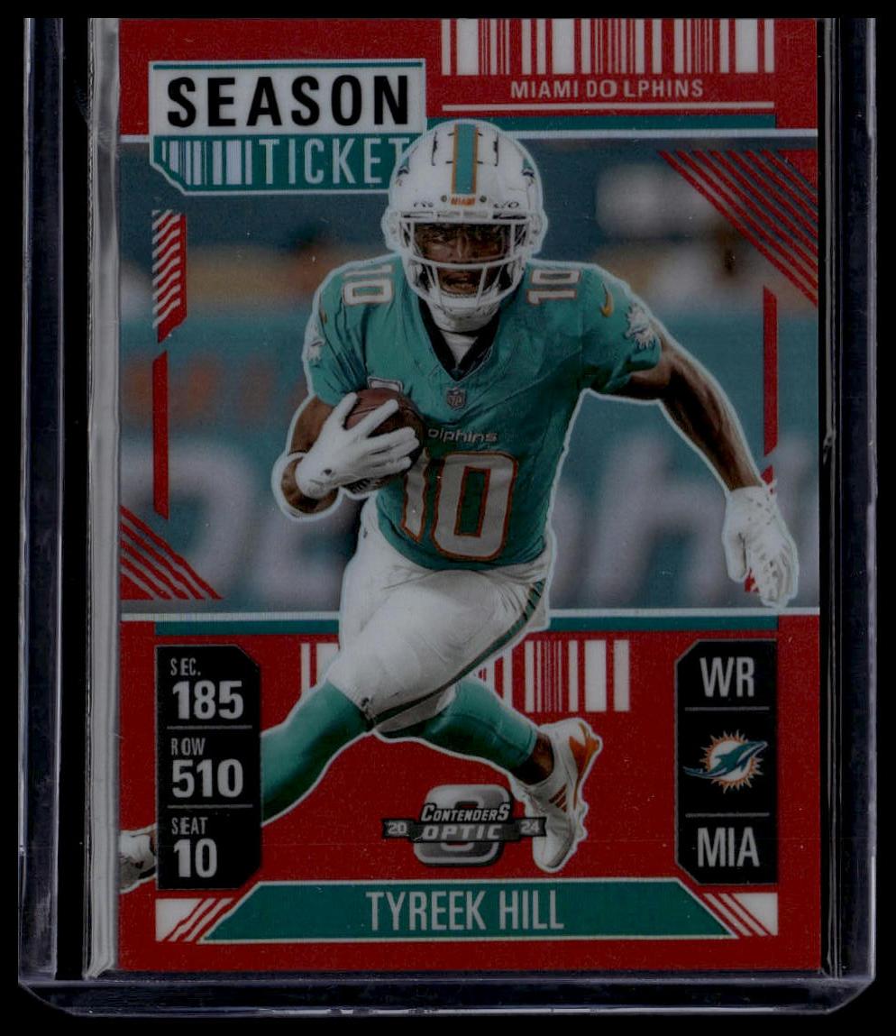 2024 Panini Contenders Optic #34 Tyreek Hill Red #/199