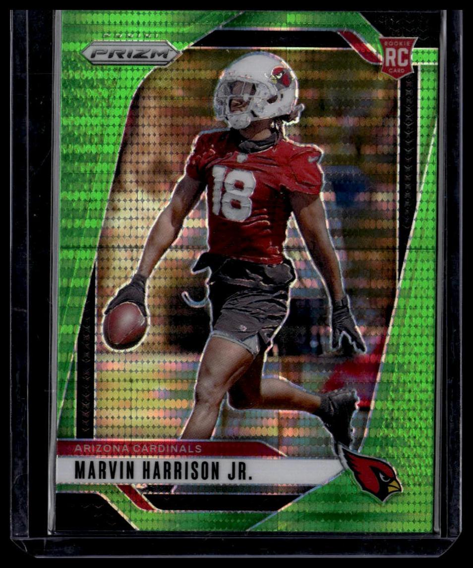 2024 Panini Prizm #375 Marvin Harrison Jr. Neon Green Pulsar