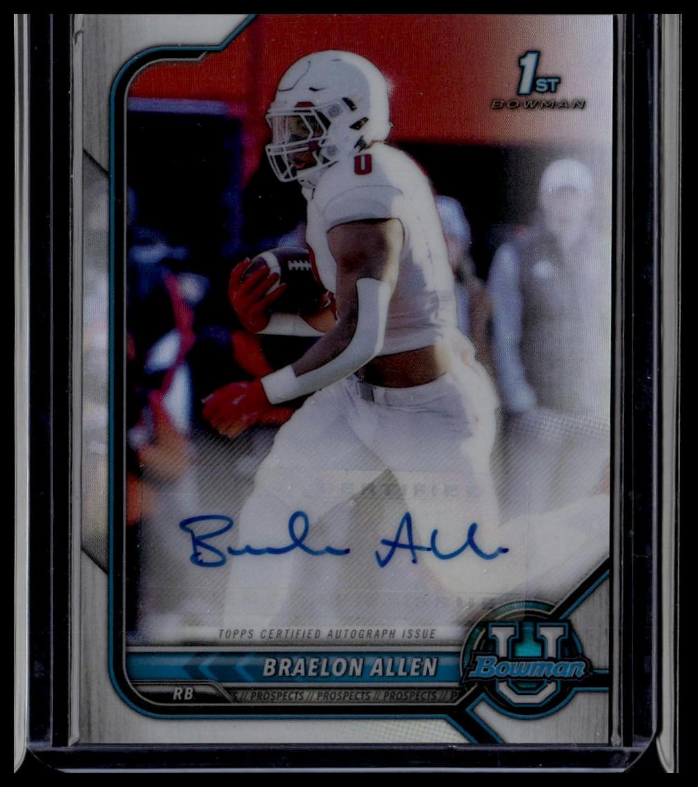 2021-22 Bowman University Braelon Allen Prospects Autographs