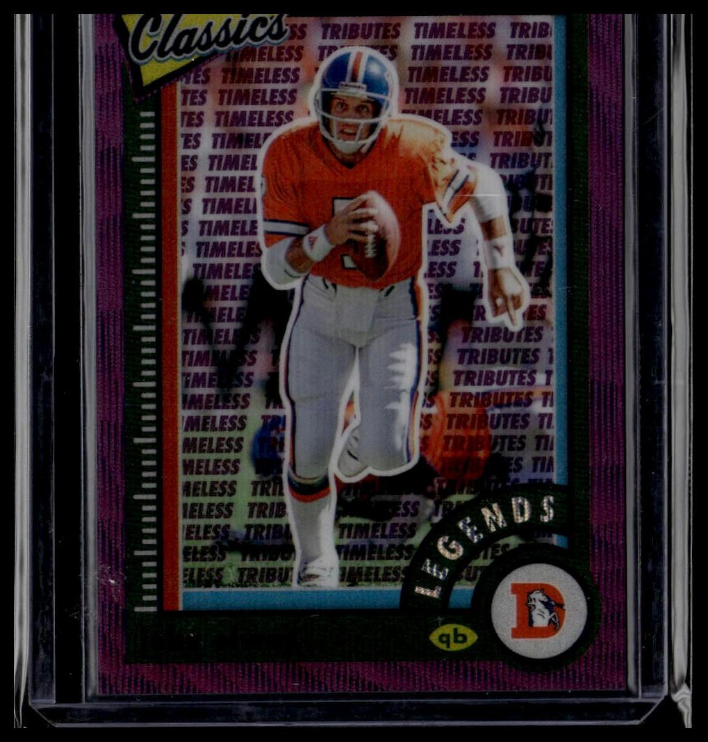 2022 Panini Classics #105 John Elway Timeless Tributes Purple #/50