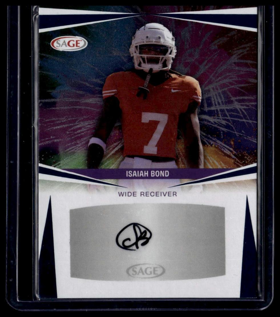 2025 SAGE HIT #A-IB Isaiah Bond Autographs Silver (High Series)