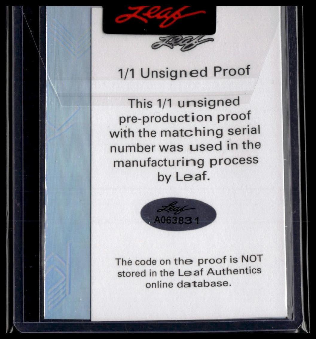 2022 Leaf Valiant #NNO Cameron Ward Clear Pink Unsigned Pre-Production Proofs