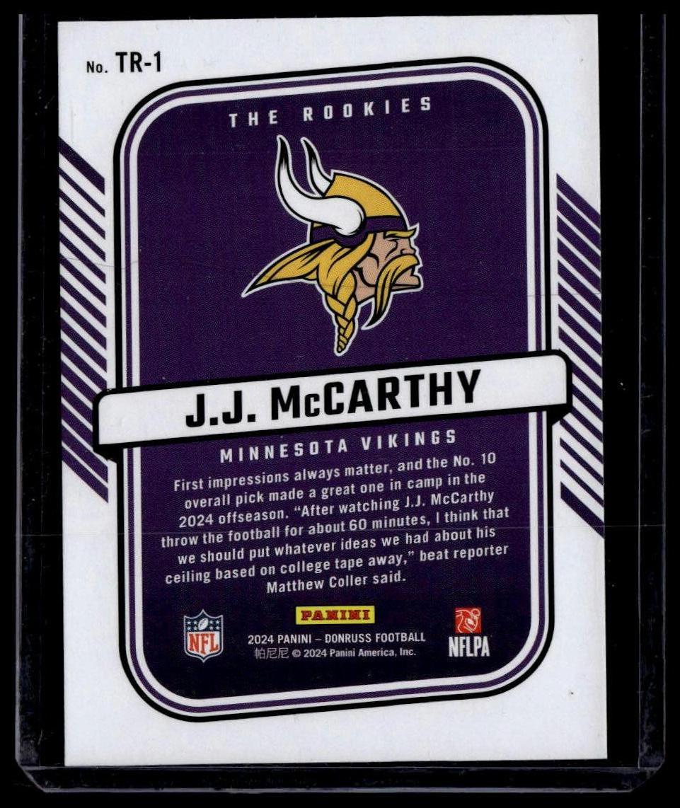 2024 Donruss #TR-1 J.J. McCarthy The Rookies