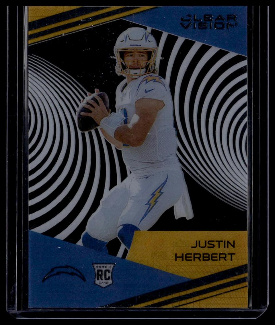 2020 Panini Chronicles #CV-3 Justin Herbert Clear Vision Rookies