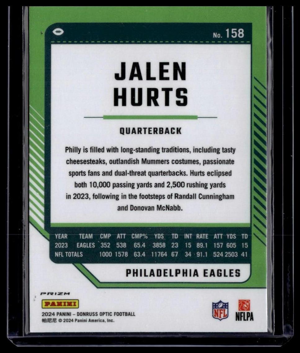 2024 Donruss Optic #158 Jalen Hurts Holo