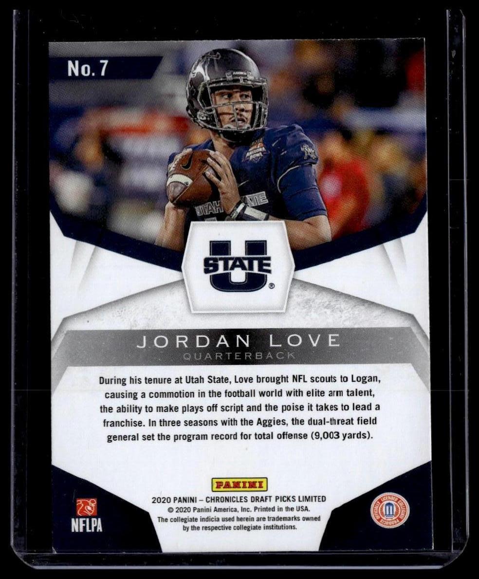 2020 Panini Chronicles Draft Picks #7 Jordan Love Limited Phenoms