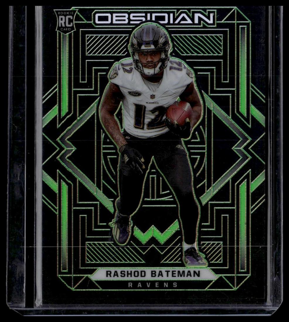 2021 Panini Obsidian #115 Rashod Bateman Electric Etch Green #/50