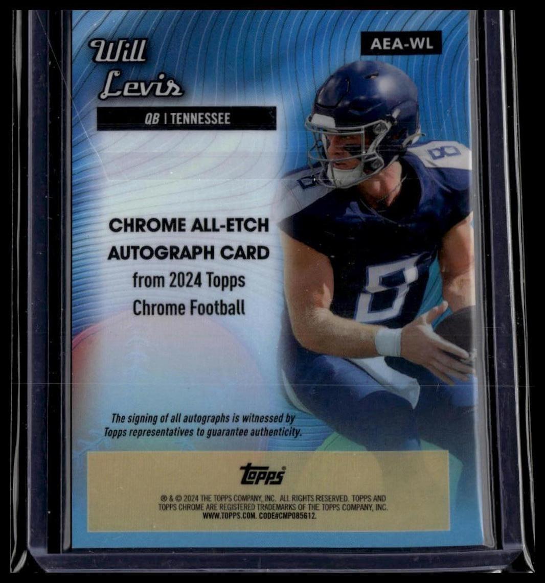 2024 Topps Chrome #AEA-WL Will Levis Chrome All-Etch Autographs