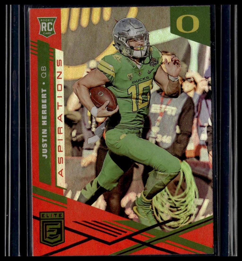 2020 Panini Chronicles Draft Picks #5 Justin Herbert Elite Rookies Aspirations