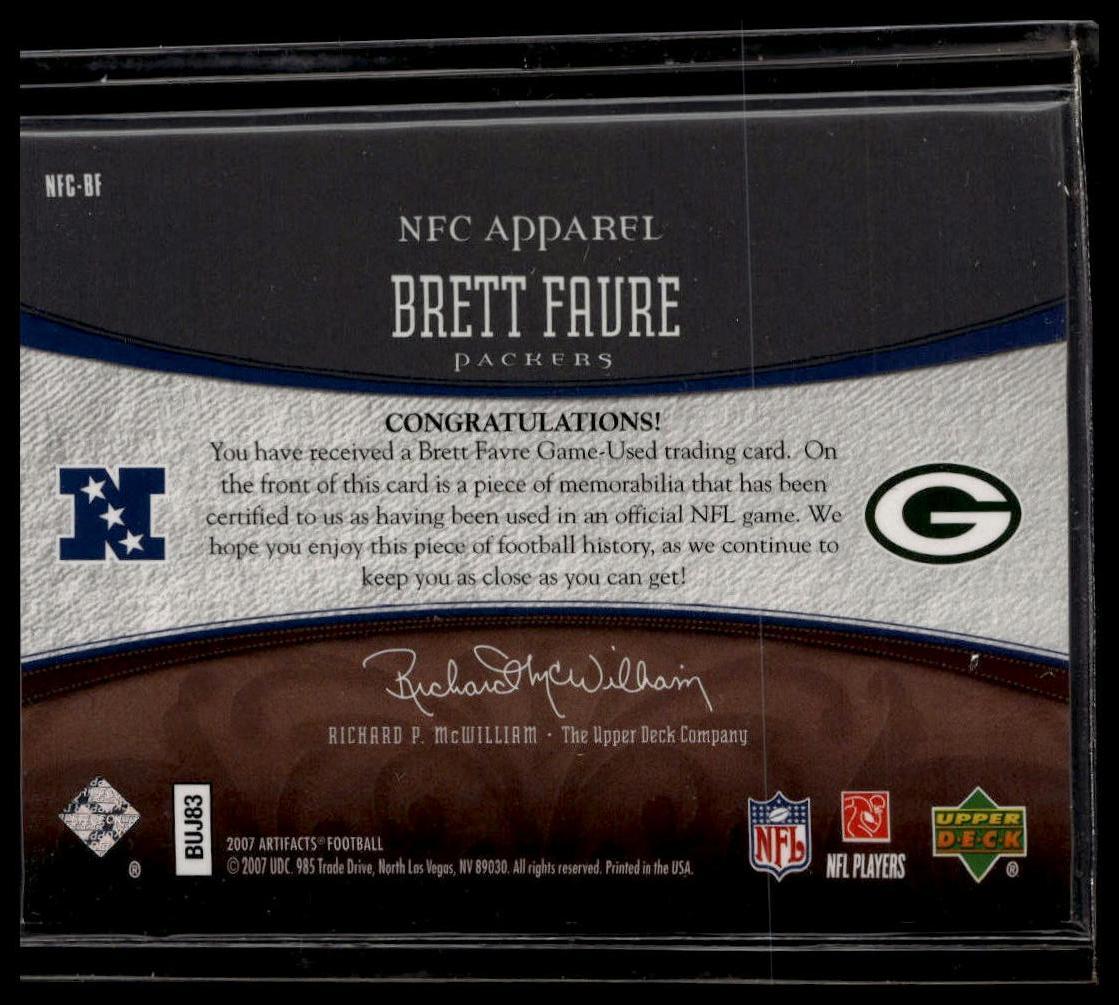 2007 Upper Deck Artifacts #NFC-BF Brett Favre AFC/NFC Apparel #/325