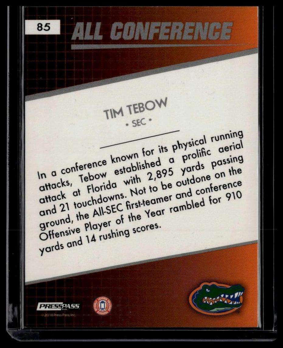 2010 Press Pass #85 Tim Tebow Reflectors #/500