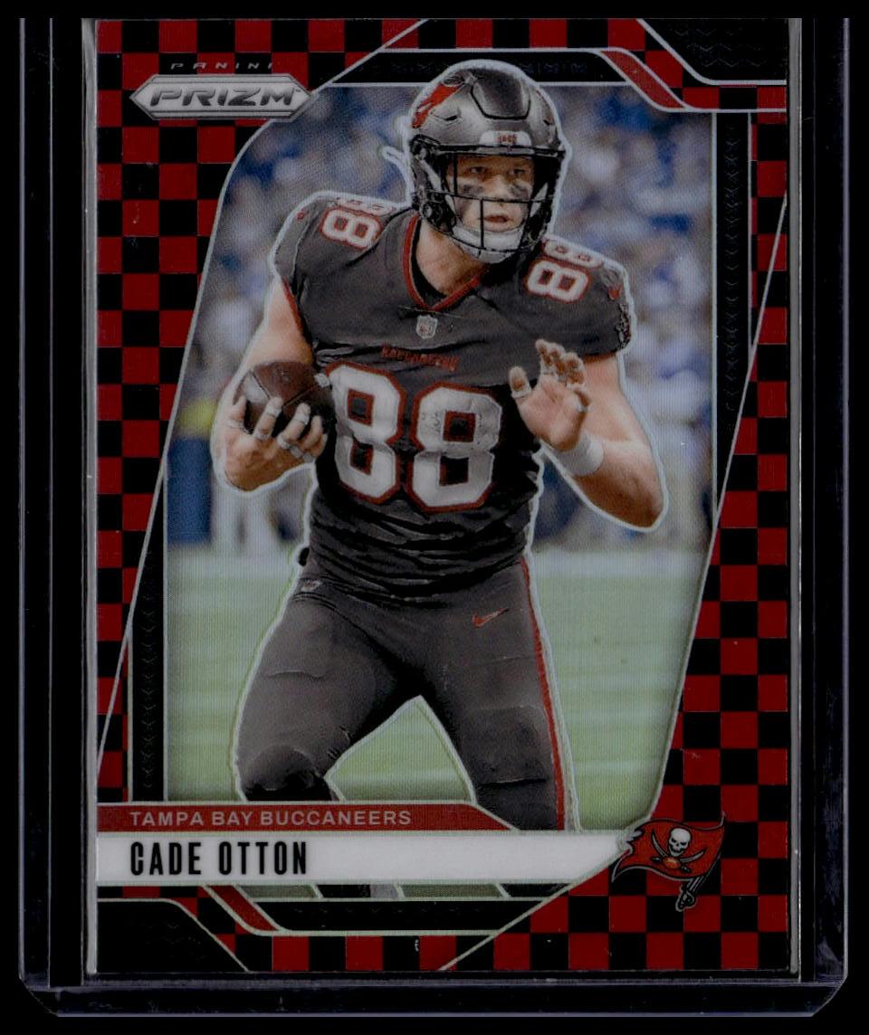2024 Panini Prizm #271 Cade Otton Black and Red Checker