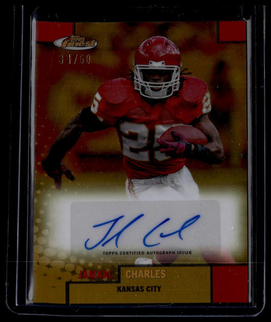 2024 Finest #FBA-JC Jamaal Charles Flashback Autographs Gold Refractor #/50