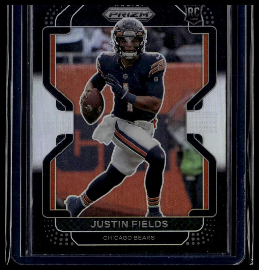 2021 Panini Chronicles #PB-3 Justin Fields Prizm Black Silver