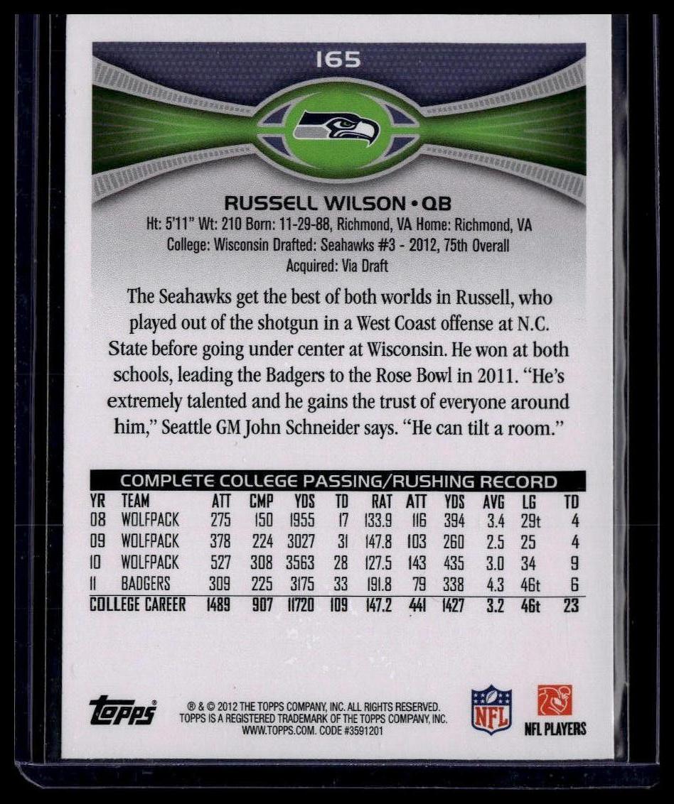 2012 Topps #165 Russell Wilson