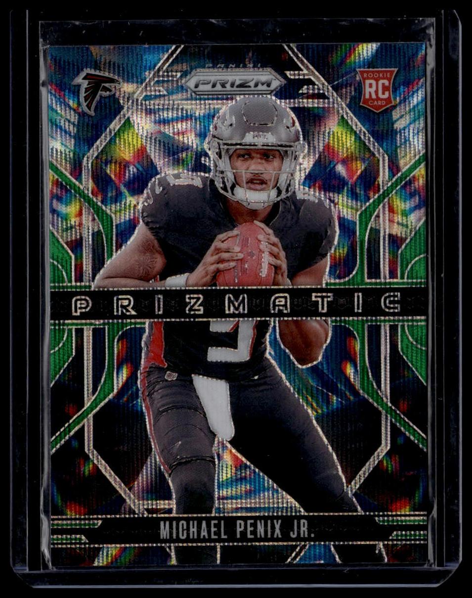 2024 Panini Prizm #10 Michael Penix Jr. Prizmatic Green Prizm