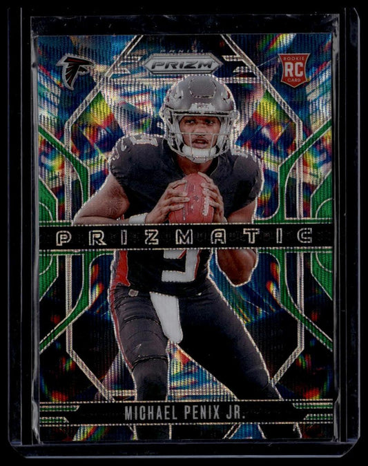 2024 Panini Prizm #10 Michael Penix Jr. Prizmatic Green Prizm