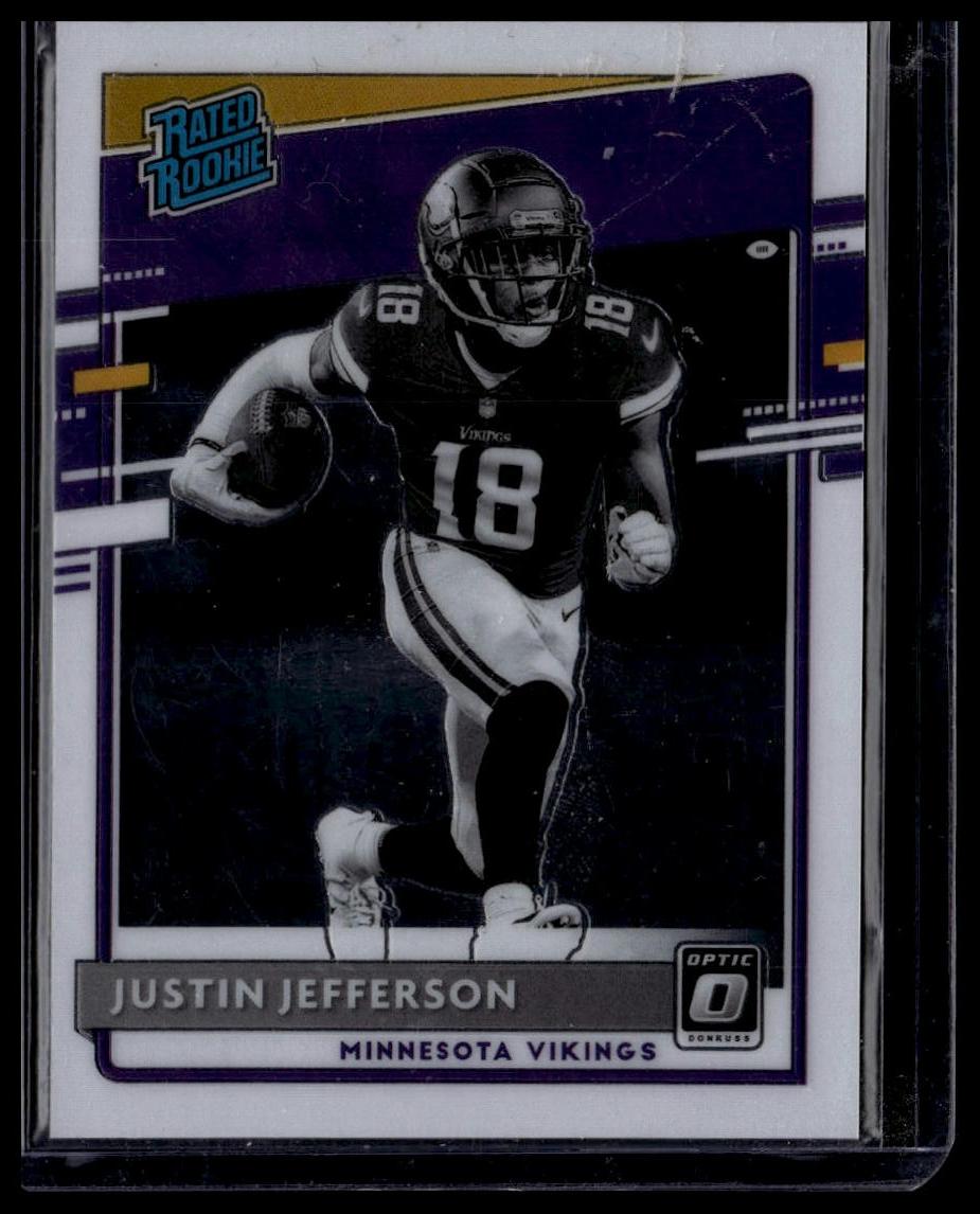 2020 Donruss #313 Justin Jefferson Aqueous Test
