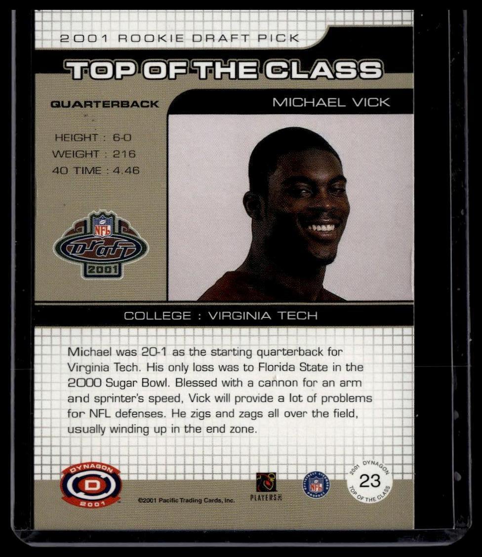 2001 Pacific Dynagon #23 Michael Vick Top of the Class