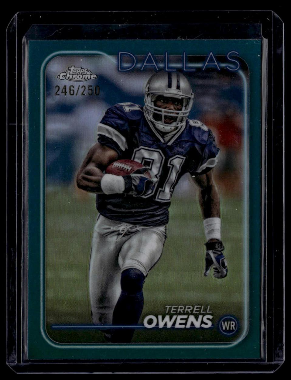 2024 Topps Chrome #54 Terrell Owens Teal Refractor #/250
