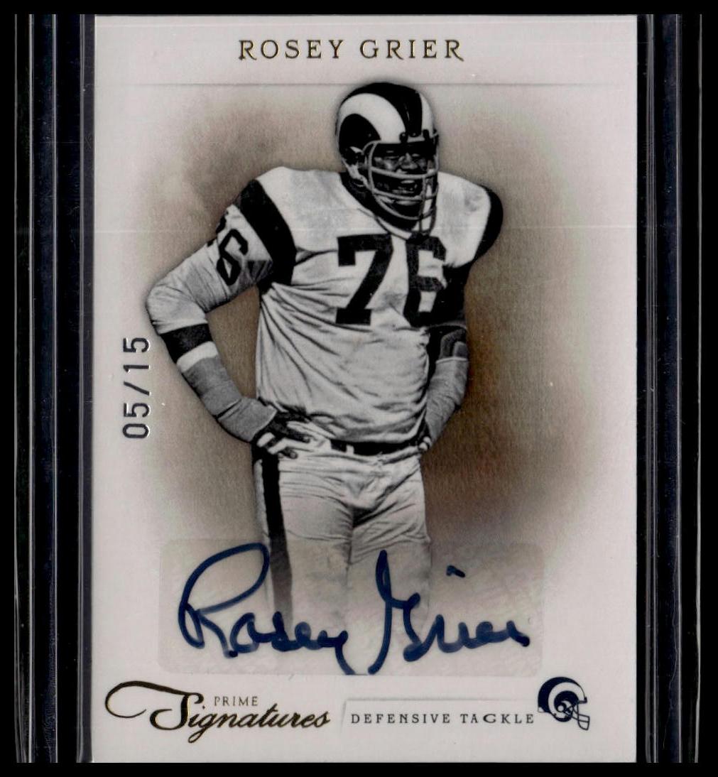 2011 Panini Prime Signatures #150 Rosey Grier Autographs Gold #/15