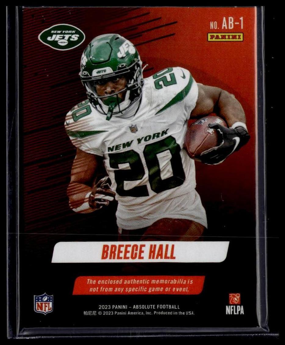 2023 Panini Absolute #AB-1 Breece Hall Absolute Burners